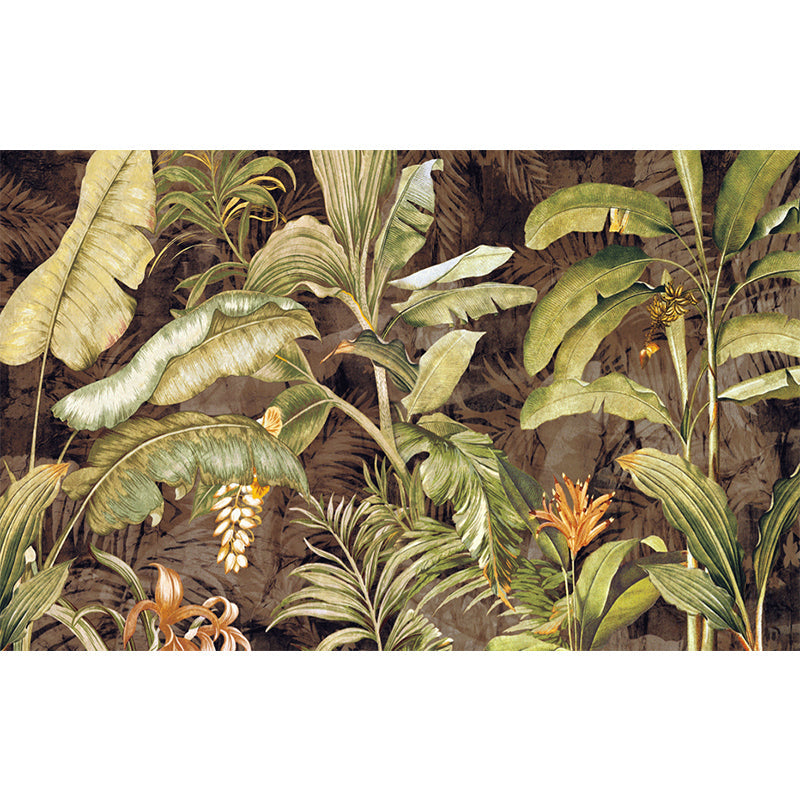 Soft Color Leaves Mural Decal Botanical Tropical Washable Wall Covering for Kitchen Clearhalo 'Wall Decor' 'Wall Mural' 1697110