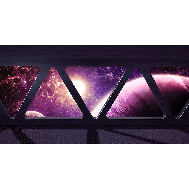 Space Capsule View Mural Wallpaper Sci-Fi Moisture Resistant Wall Art for Kids Room Clearhalo 'Wall Decor' 'Wall Mural' 1697457