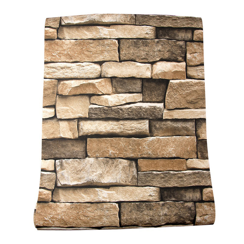 Multicolored Brick Rock Wallpaper Architecture Industrial Waterproofing Wall Covering Clearhalo 'Industrial wall decor' 'Industrial' 'Wallpaper' Wall Decor' 1697537