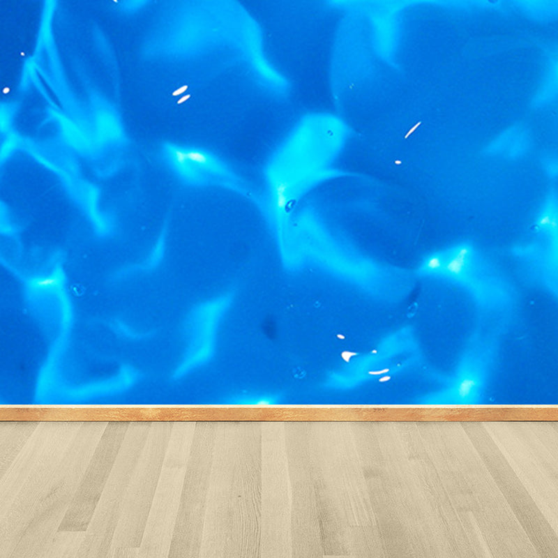 Kids Style Sparkling Brine Mural Blue Waterproofing Wall Decor for Children Bedroom Clearhalo 'Wall Decor' 'Wall Mural' 1698311