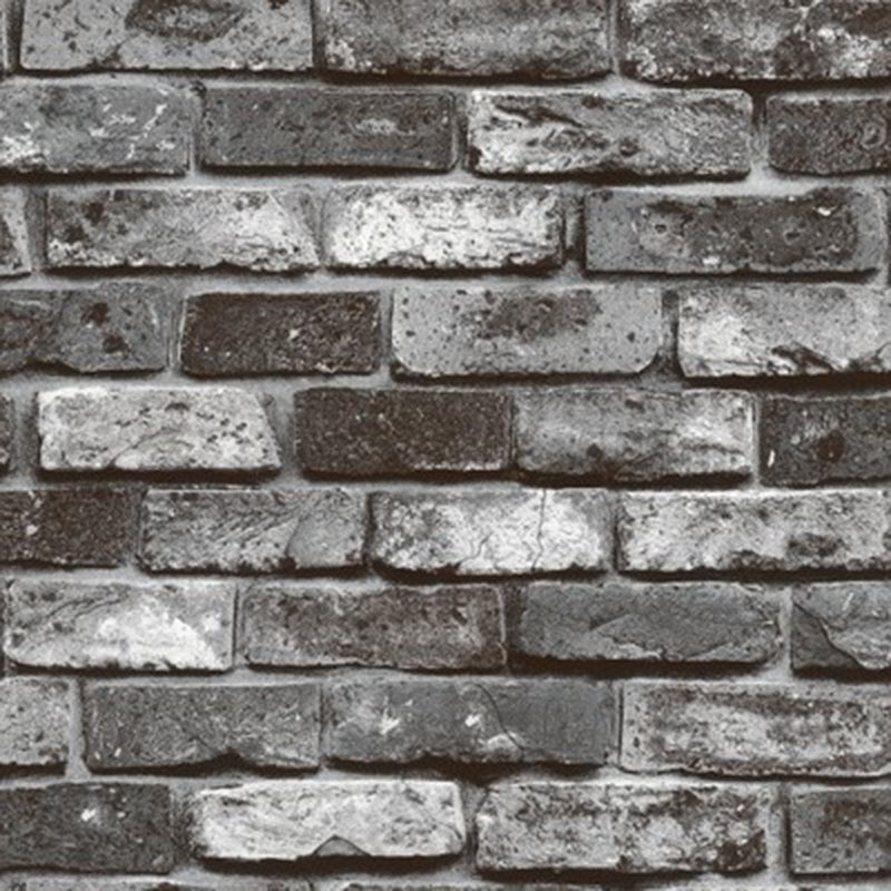 Brick Print Wallpaper Roll Dark Color Industrial-Style Wall Art for House Interior Clearhalo 'Industrial wall decor' 'Industrial' 'Wallpaper' Wall Decor' 1698977