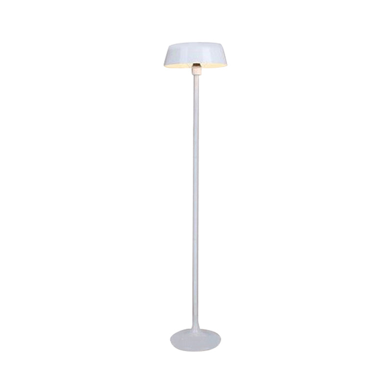 Black/White Smooth Drum Floor Lamp Minimalism Style 3 Lights Metal Floor Lighting for Living Room Clearhalo 'Floor Lamps' 'Lamps' Lighting' 169937