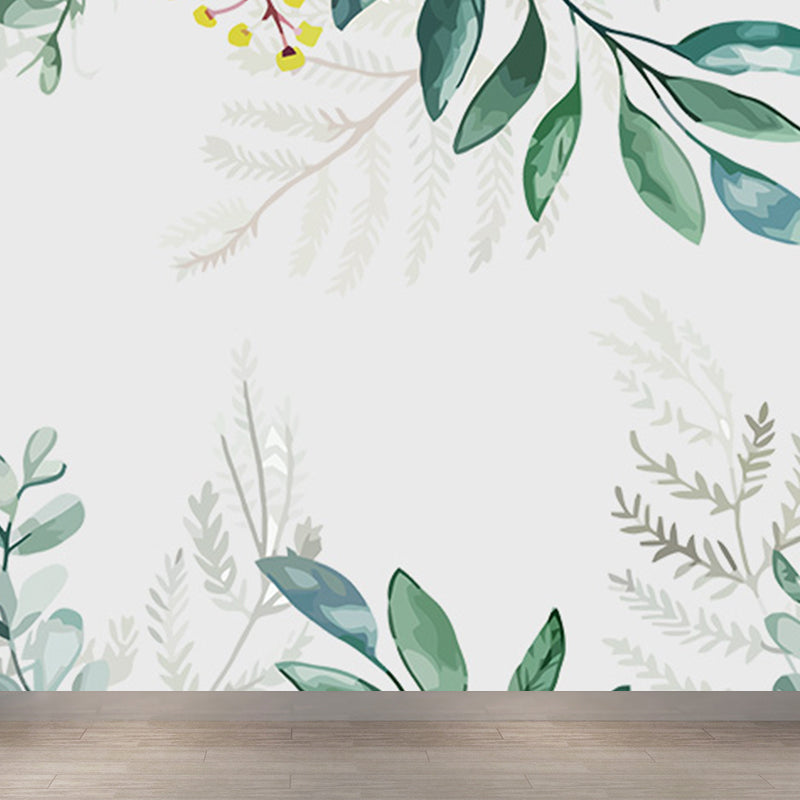 Non-Woven Cloth Decorative Mural Decal Modern Vine Wall Covering in Pastel Color Clearhalo 'Wall Decor' 'Wall Mural' 1699402