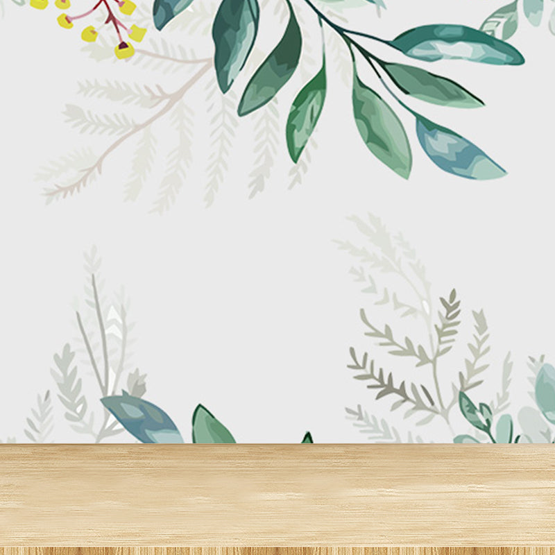 Non-Woven Cloth Decorative Mural Decal Modern Vine Wall Covering in Pastel Color Clearhalo 'Wall Decor' 'Wall Mural' 1699403