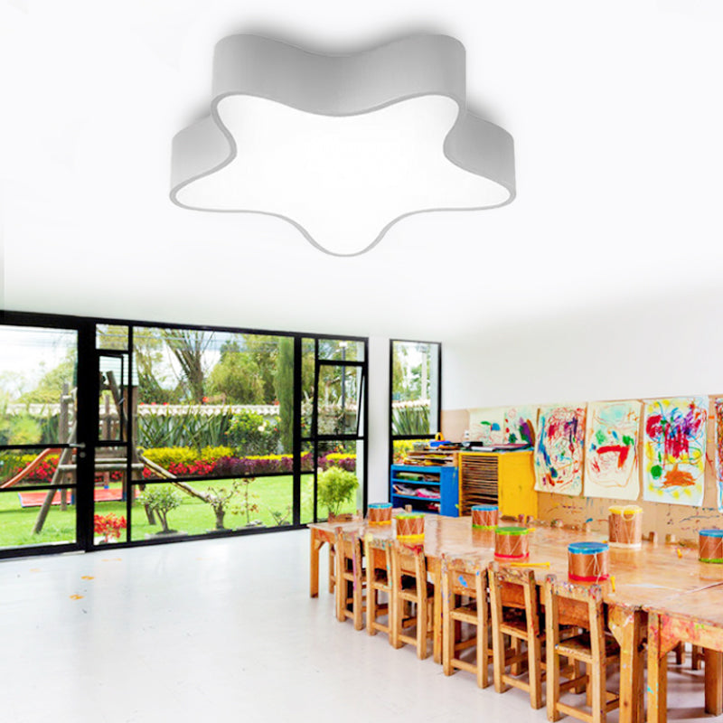 Boys Girls Bedroom Star Flush Ceiling Light Acrylic Contemporary Ceiling Lamp Clearhalo 'Ceiling Lights' 'Close To Ceiling Lights' 'Close to ceiling' 'Flush mount' Lighting' 170187