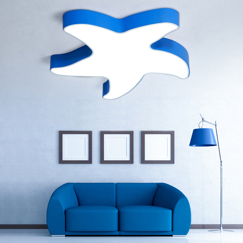 Macaron Loft Starfish Flush Mount Light Acrylic Candy Colored Ceiling Light Clearhalo 'Ceiling Lights' 'Close To Ceiling Lights' 'Close to ceiling' 'Flush mount' Lighting' 170368