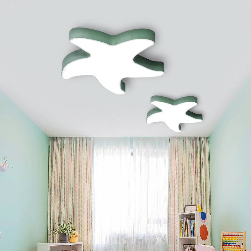 Macaron Loft Starfish Flush Mount Light Acrylic Candy Colored Ceiling Light Clearhalo 'Ceiling Lights' 'Close To Ceiling Lights' 'Close to ceiling' 'Flush mount' Lighting' 170372
