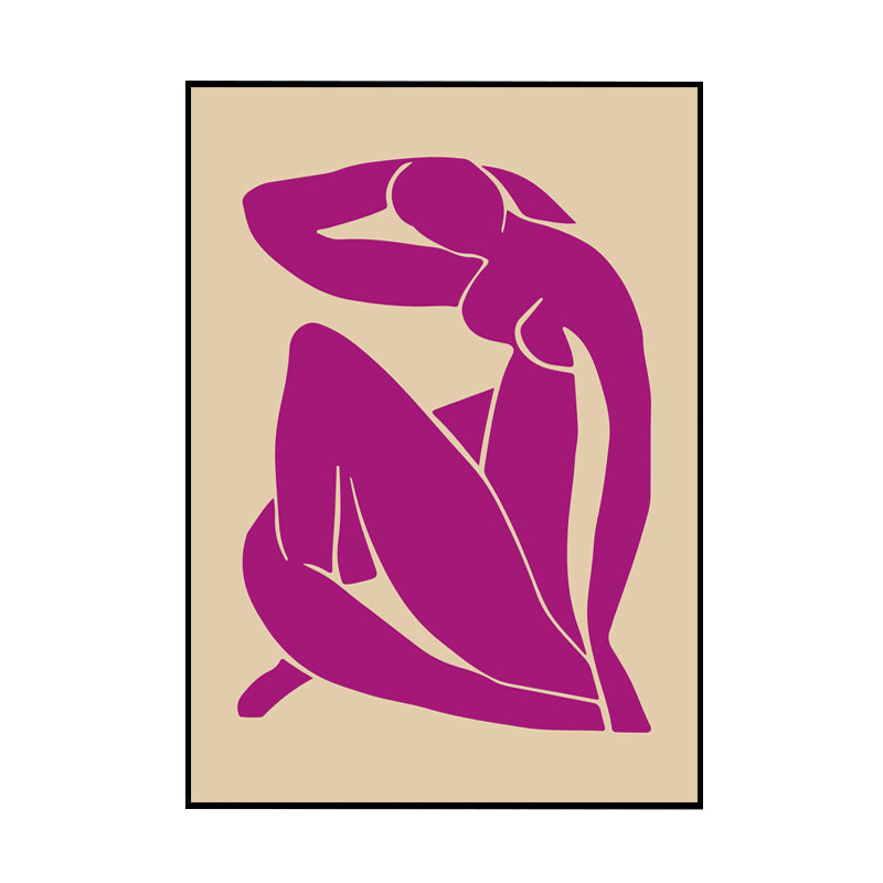 Textured Figure Drawing Wall Decor Canvas Minimalism Art Print for House Interior Clearhalo 'Art Gallery' 'Canvas Art' 'Contemporary Art Gallery' 'Contemporary Art' 'Minimalism' 'Minimalist Art Gallery' 'Scandinavian' Arts' 1704179