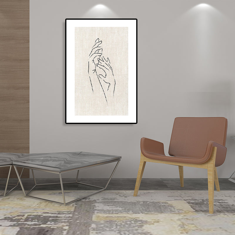 Textured Figure Print Canvas Minimalism Style Canvas Wall Art Decor, Multiple Sizes Clearhalo 'Art Gallery' 'Canvas Art' 'Contemporary Art Gallery' 'Contemporary Art' 'Minimalism' 'Minimalist Art Gallery' 'Scandinavian' Arts' 1704274