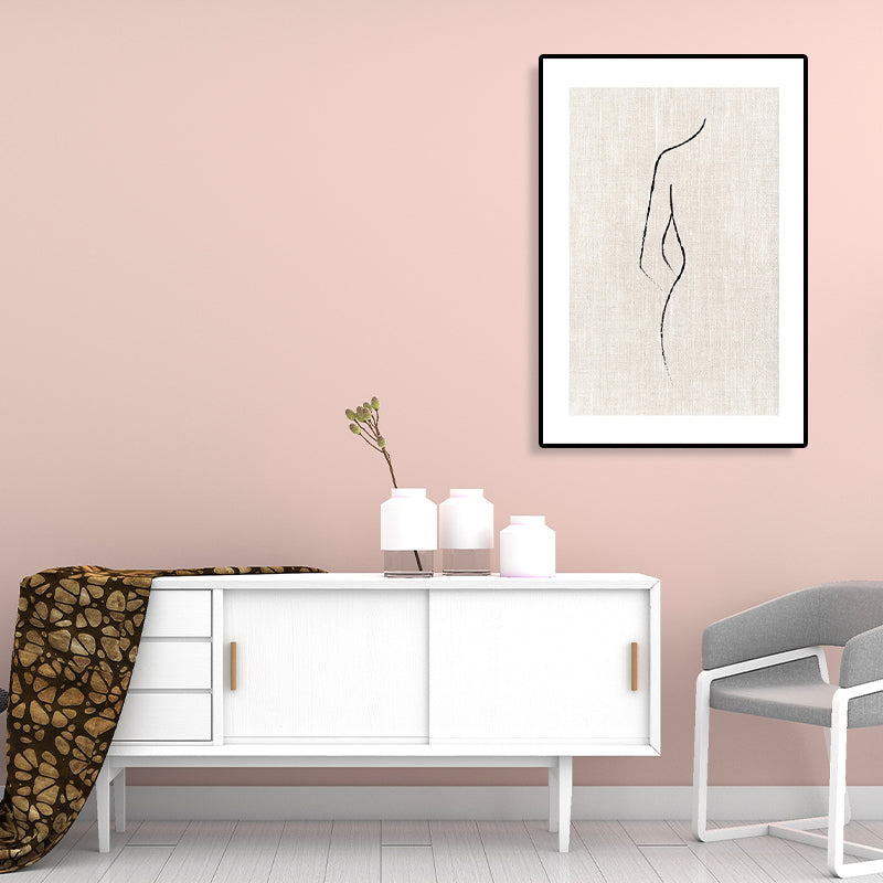 Textured Figure Print Canvas Minimalism Style Canvas Wall Art Decor, Multiple Sizes Beige Design 3 Clearhalo 'Art Gallery' 'Canvas Art' 'Contemporary Art Gallery' 'Contemporary Art' 'Minimalism' 'Minimalist Art Gallery' 'Scandinavian' Arts' 1704277