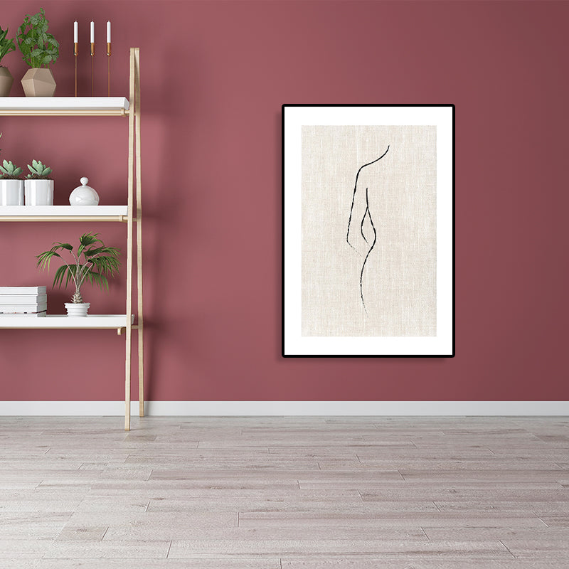 Textured Figure Print Canvas Minimalism Style Canvas Wall Art Decor, Multiple Sizes Clearhalo 'Art Gallery' 'Canvas Art' 'Contemporary Art Gallery' 'Contemporary Art' 'Minimalism' 'Minimalist Art Gallery' 'Scandinavian' Arts' 1704278