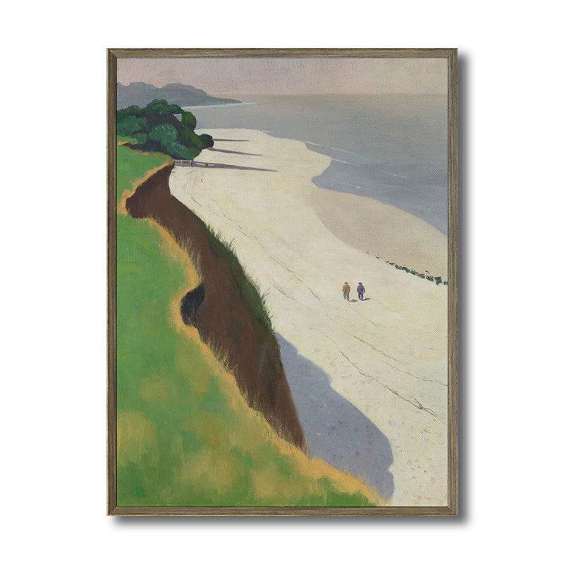 Seaside Scenery Art Print Living Room Wrapped Canvas Green Textured, Multiple Sizes Clearhalo 'Art Gallery' 'Canvas Art' 'Coastal Art Gallery' 'Nautical' Arts' 1704323