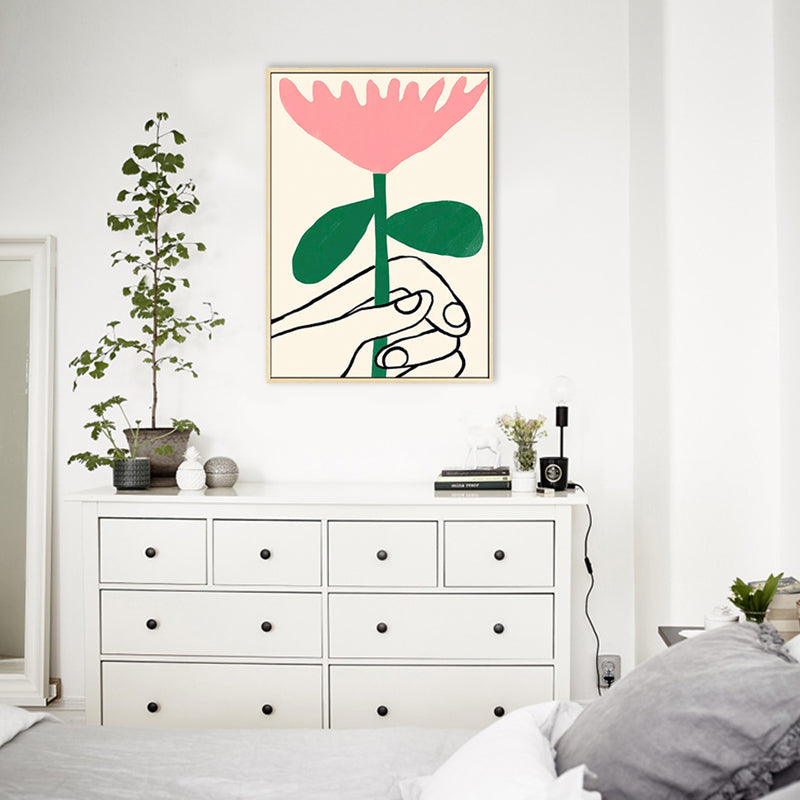 Pencil Drawing Entertainment Wall Art for House Interior, Pastel Color, Textured Clearhalo 'Art Gallery' 'Canvas Art' 'Contemporary Art Gallery' 'Contemporary Art' 'Minimalism' 'Minimalist Art Gallery' 'Scandinavian' Arts' 1704896