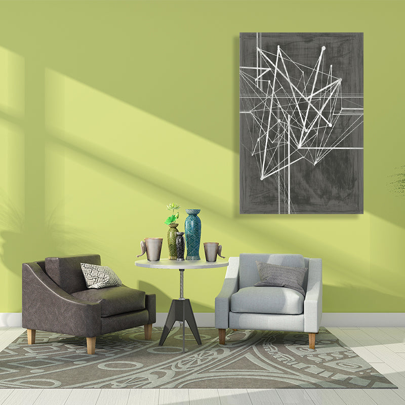 Miraculous Geometric Wall Decor for Living Room in Black, Multiple Sizes Available Black Clearhalo 'Art Gallery' 'Canvas Art' 'Contemporary Art Gallery' 'Contemporary Art' 'Minimalism' 'Minimalist Art Gallery' 'Scandinavian' Arts' 1705064