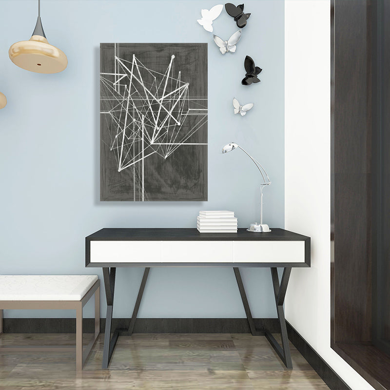 Miraculous Geometric Wall Decor for Living Room in Black, Multiple Sizes Available Clearhalo 'Art Gallery' 'Canvas Art' 'Contemporary Art Gallery' 'Contemporary Art' 'Minimalism' 'Minimalist Art Gallery' 'Scandinavian' Arts' 1705066