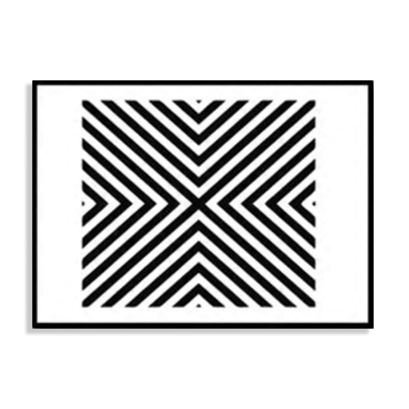 Mystical Geometry Pattern Painting for Boys Bedroom in Black, Multiple Sizes Options Clearhalo 'Art Gallery' 'Canvas Art' 'Contemporary Art Gallery' 'Contemporary Art' 'Minimalism' 'Minimalist Art Gallery' 'Scandinavian' Arts' 1705074