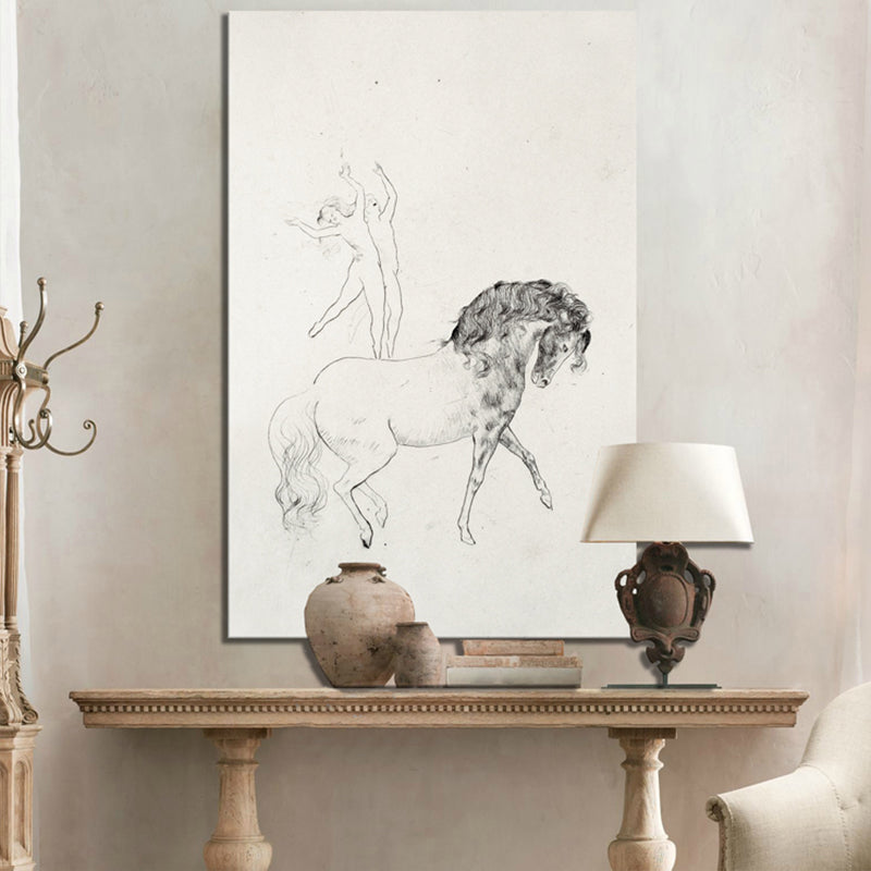 Minimalism Style Riding Canvas Boys Bedroom Wall Decor in Gray, Multiple Sizes Options Clearhalo 'Art Gallery' 'Canvas Art' 'Contemporary Art Gallery' 'Contemporary Art' 'Minimalism' 'Minimalist Art Gallery' 'Scandinavian' Arts' 1705515