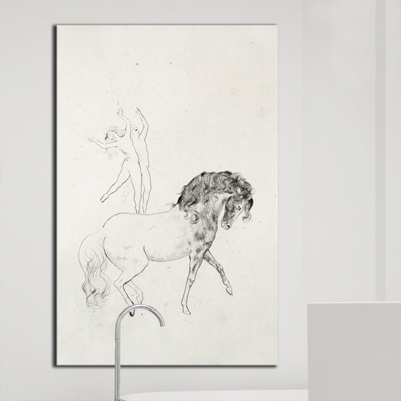 Minimalism Style Riding Canvas Boys Bedroom Wall Decor in Gray, Multiple Sizes Options Clearhalo 'Art Gallery' 'Canvas Art' 'Contemporary Art Gallery' 'Contemporary Art' 'Minimalism' 'Minimalist Art Gallery' 'Scandinavian' Arts' 1705516