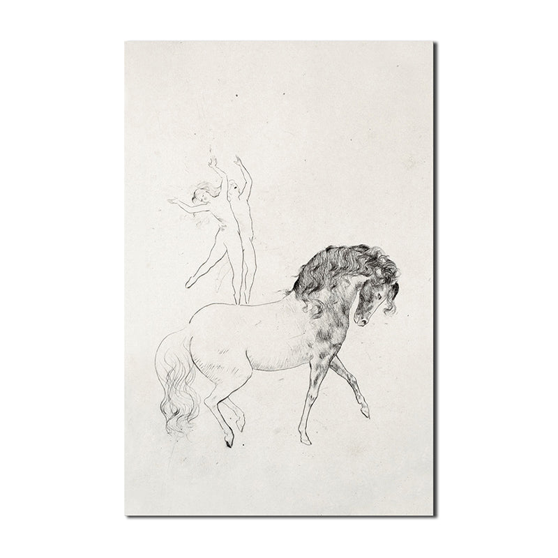 Minimalism Style Riding Canvas Boys Bedroom Wall Decor in Gray, Multiple Sizes Options Clearhalo 'Art Gallery' 'Canvas Art' 'Contemporary Art Gallery' 'Contemporary Art' 'Minimalism' 'Minimalist Art Gallery' 'Scandinavian' Arts' 1705517