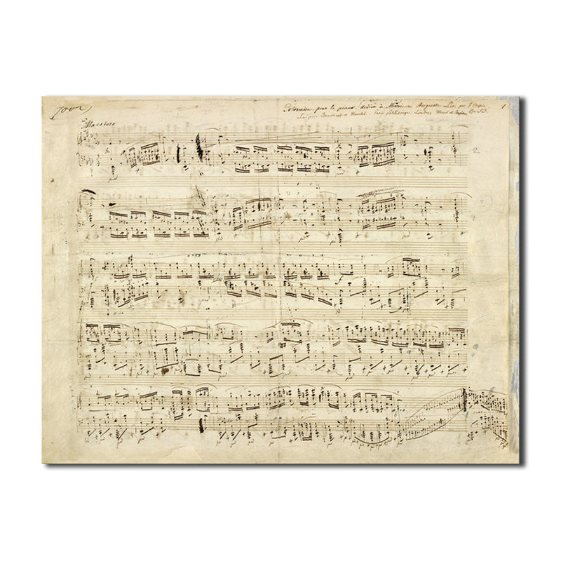 Minimalism Style Music Score Painting Canvas Textured Yellow Wall Print for Bathroom Clearhalo 'Art Gallery' 'Canvas Art' 'Contemporary Art Gallery' 'Contemporary Art' 'Minimalism' 'Minimalist Art Gallery' 'Scandinavian' Arts' 1705781