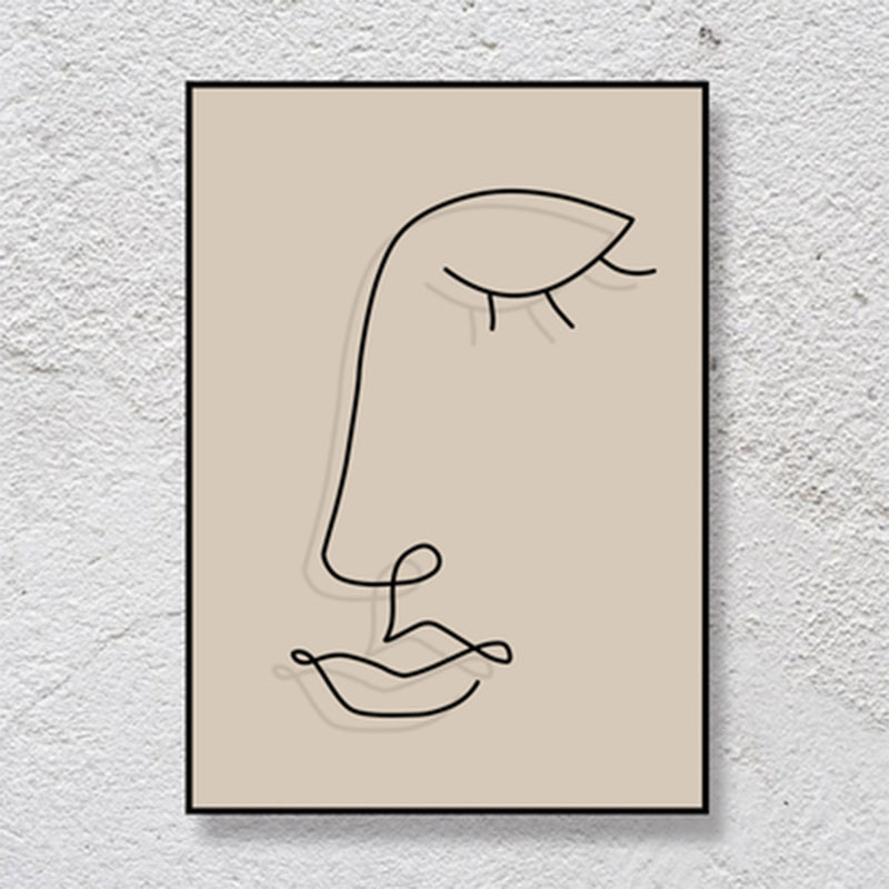 Brown Pencil Sketch Canvas Art Line Drawing Minimalist Textured Wall Decor for Room Brown Design 1 Clearhalo 'Art Gallery' 'Canvas Art' 'Contemporary Art Gallery' 'Contemporary Art' 'Minimalism' 'Minimalist Art Gallery' 'Scandinavian' Arts' 1705854