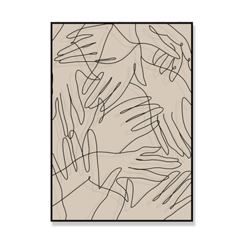 Brown Pencil Sketch Canvas Art Line Drawing Minimalist Textured Wall Decor for Room Clearhalo 'Art Gallery' 'Canvas Art' 'Contemporary Art Gallery' 'Contemporary Art' 'Minimalism' 'Minimalist Art Gallery' 'Scandinavian' Arts' 1705868