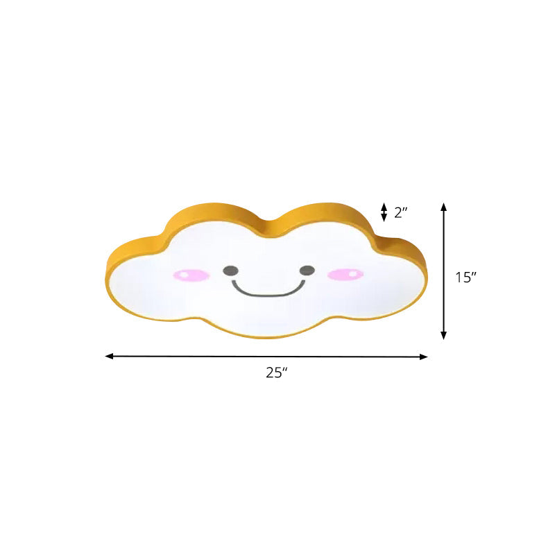Kids Bedroom Smiling Cloud Ceiling Mount Light Acrylic Nordic Style Ceiling Fixture Clearhalo 'Ceiling Lights' 'Close To Ceiling Lights' 'Close to ceiling' 'Flush mount' Lighting' 170595