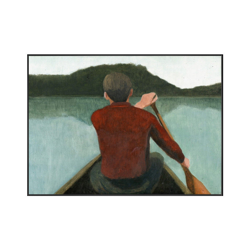 Illustration Figure Print Wall Art Pastel Color Farmhouse Style Canvas Print for Living Room Clearhalo 'Art Gallery' 'Canvas Art' 'Country Art Gallery' 'French Country' 'Rustic' Arts' 1706657