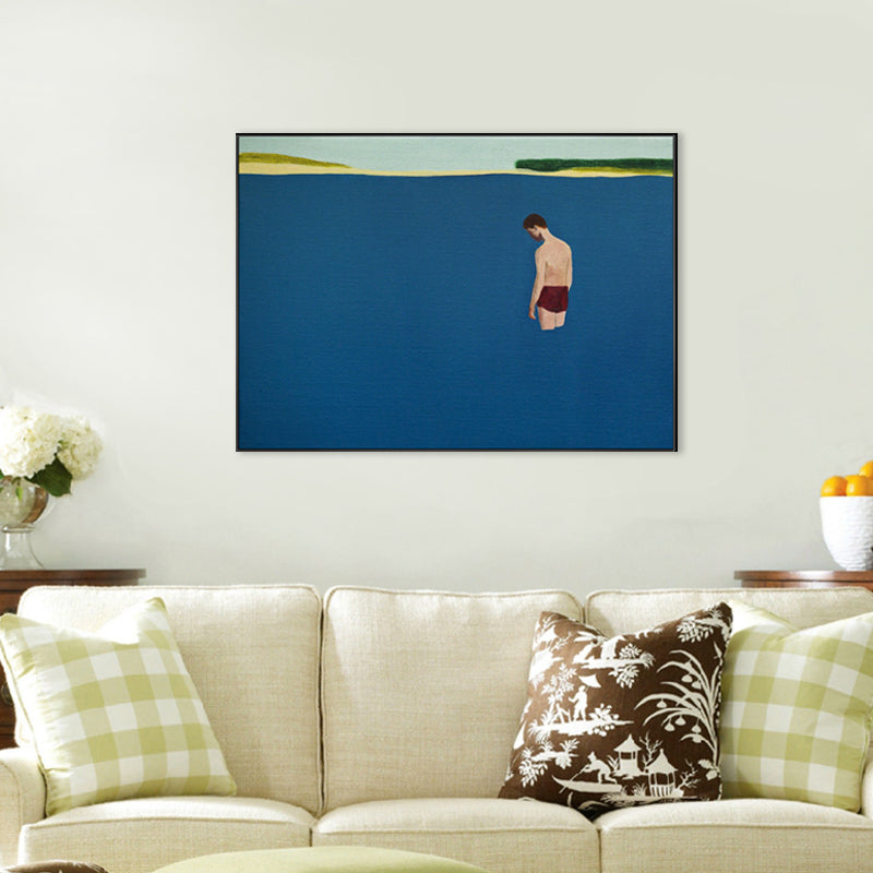Illustration Figure Print Wall Art Pastel Color Farmhouse Style Canvas Print for Living Room Clearhalo 'Art Gallery' 'Canvas Art' 'Country Art Gallery' 'French Country' 'Rustic' Arts' 1706662