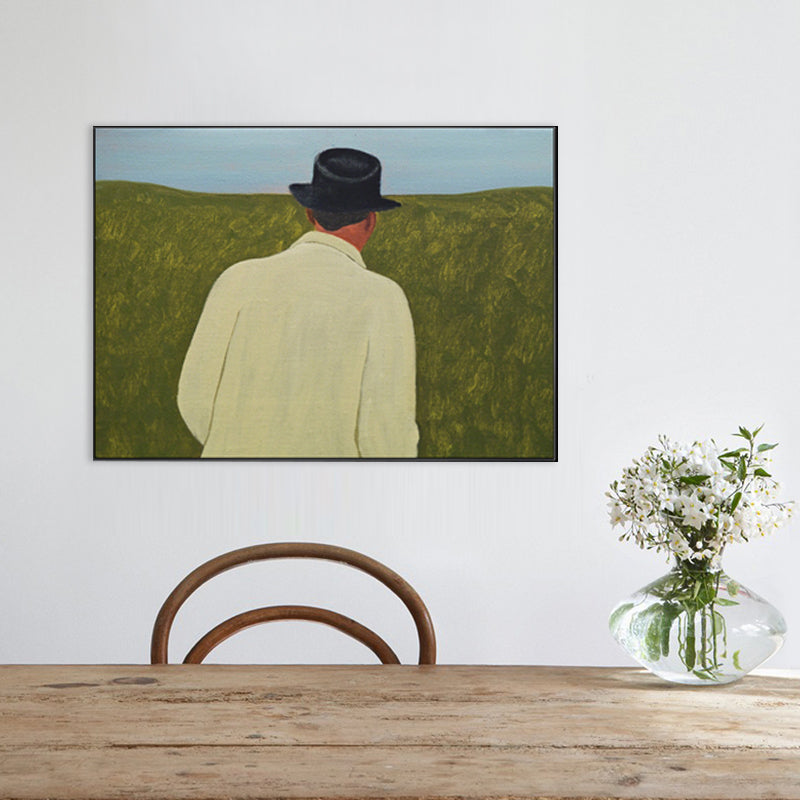 Illustration Figure Print Wall Art Pastel Color Farmhouse Style Canvas Print for Living Room Clearhalo 'Art Gallery' 'Canvas Art' 'Country Art Gallery' 'French Country' 'Rustic' Arts' 1706666