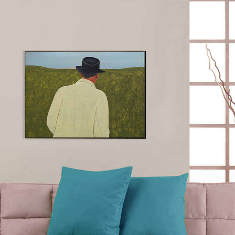 Illustration Figure Print Wall Art Pastel Color Farmhouse Style Canvas Print for Living Room Clearhalo 'Art Gallery' 'Canvas Art' 'Country Art Gallery' 'French Country' 'Rustic' Arts' 1706667