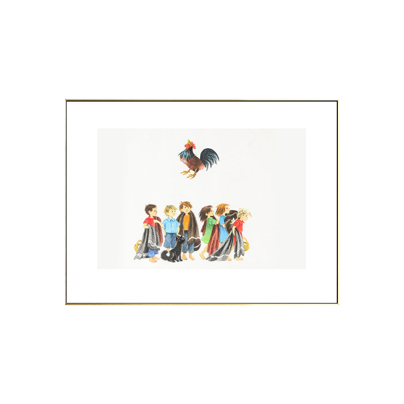Childhood Memory Canvas Wall Art Textured Kids Style House Interior Wall Decoration Clearhalo 'Art Gallery' 'Canvas Art' 'Kids' Arts' 1706683