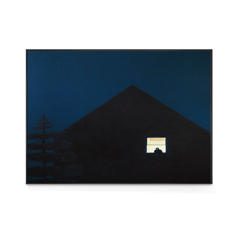 Farmhouse Natural Scenery Wall Art Dark Color Textured Canvas Print for Living Room Clearhalo 'Art Gallery' 'Canvas Art' 'Country Art Gallery' 'French Country' 'Rustic' Arts' 1706694