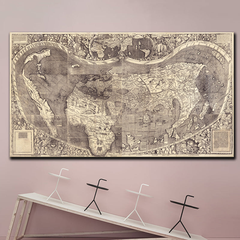 Gray Stadtplan Painting Textured Wall Art Print for Girls Bedroom, Multiple Sizes Clearhalo 'Art Gallery' 'Canvas Art' 'Contemporary Art Gallery' 'Contemporary Art' 'Minimalism' 'Minimalist Art Gallery' 'Scandinavian' Arts' 1706907
