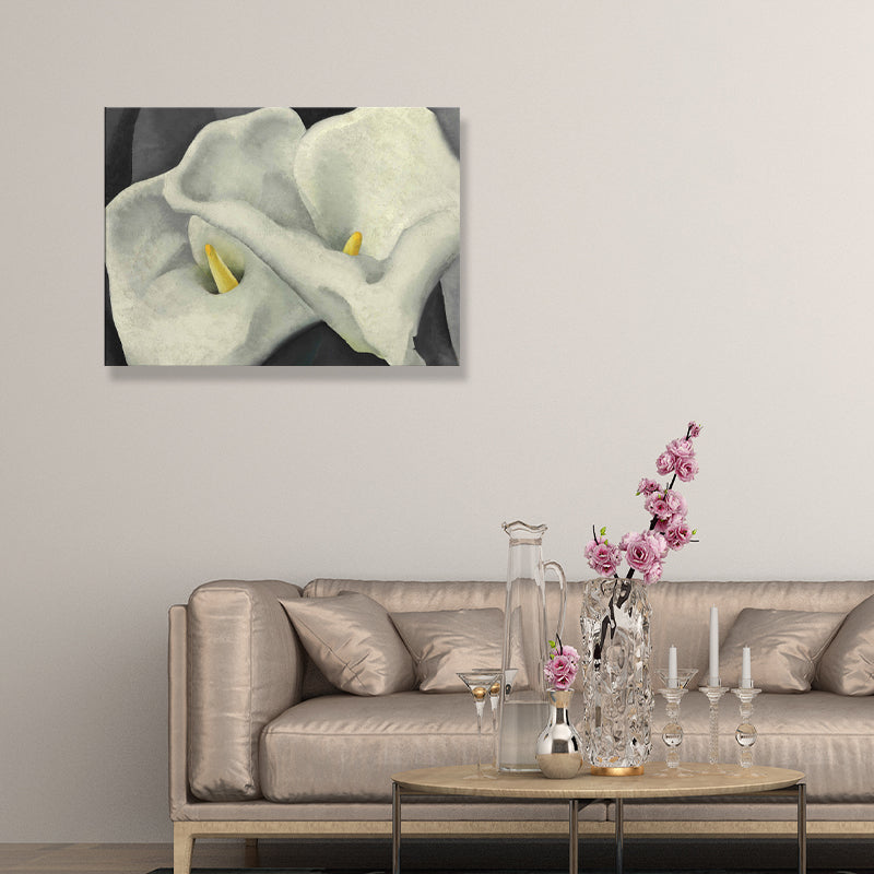 Dual Calla Lily Canvas Print Textured Traditional Living Room Wall Art Decor���Multiple Sizes���