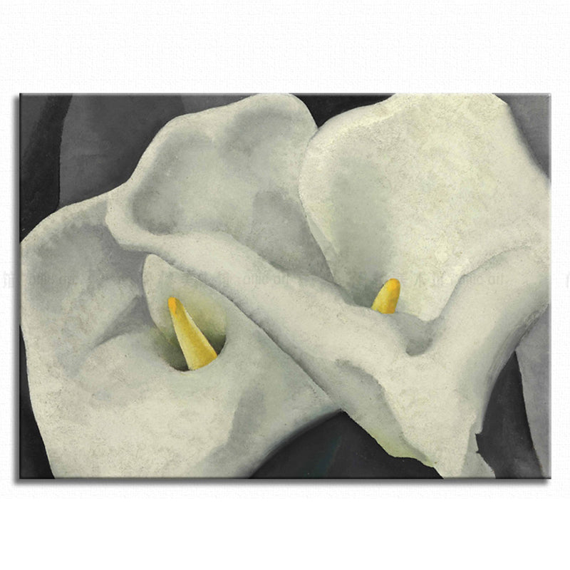 Dual Calla Lily Canvas Print Textured Traditional Living Room Wall Art Decor���Multiple Sizes���