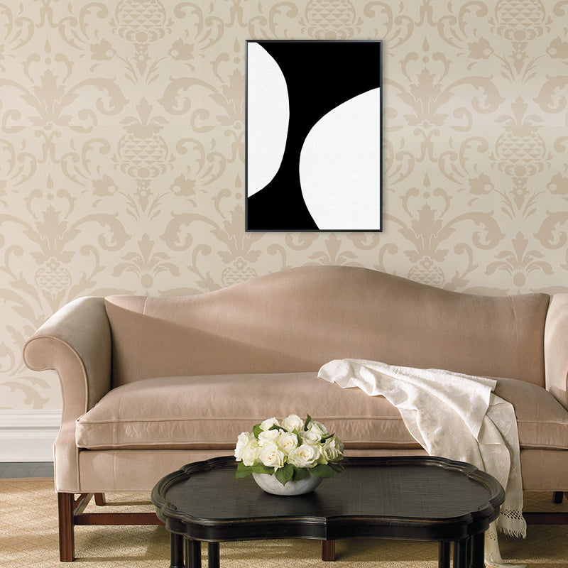 Canvas Textured Art Minimalism Style Semicircular Wall Decor, Multiple Sizes Available Clearhalo 'Art Gallery' 'Canvas Art' 'Contemporary Art Gallery' 'Contemporary Art' 'Minimalism' 'Minimalist Art Gallery' 'Scandinavian' Arts' 1708149