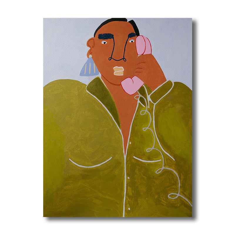 Woman Figure Canvas Print Traditional Textured Living Room Wall Decor in Dark Color Clearhalo 'Art Gallery' 'Canvas Art' 'Traditional' Arts' 1708531