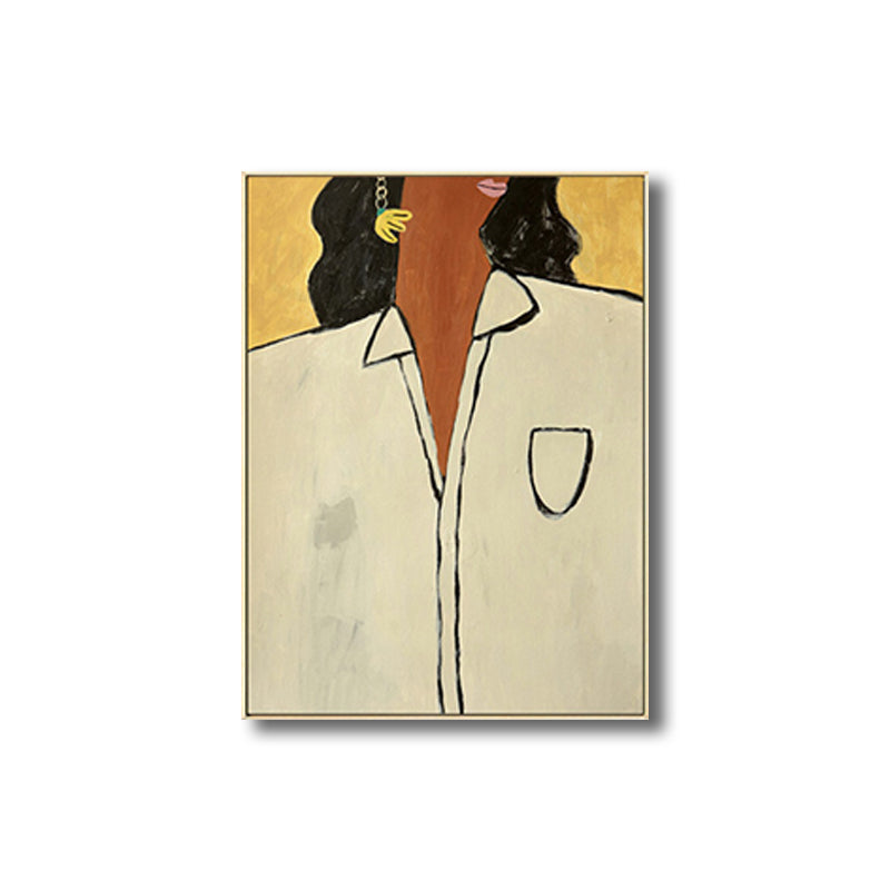 Woman Figure Canvas Print Traditional Textured Living Room Wall Decor in Dark Color Clearhalo 'Art Gallery' 'Canvas Art' 'Traditional' Arts' 1708538