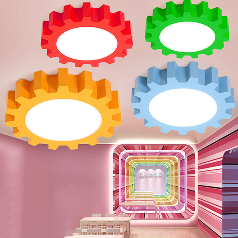 Metal Gear Ceiling Mount Light Cartoon LED Ceiling Light for Kindergarten Clearhalo 'Ceiling Lights' 'Close To Ceiling Lights' 'Close to ceiling' 'Flush mount' Lighting' 170894