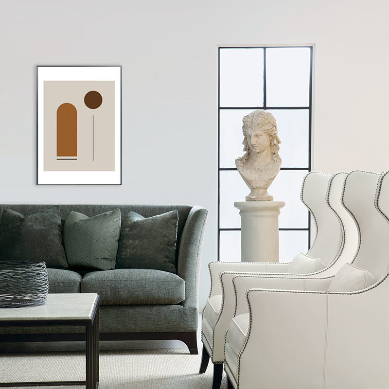 Nordic Geometric Pattern Painting Pastel Color Kitchen Backsplash Wall Art Print
