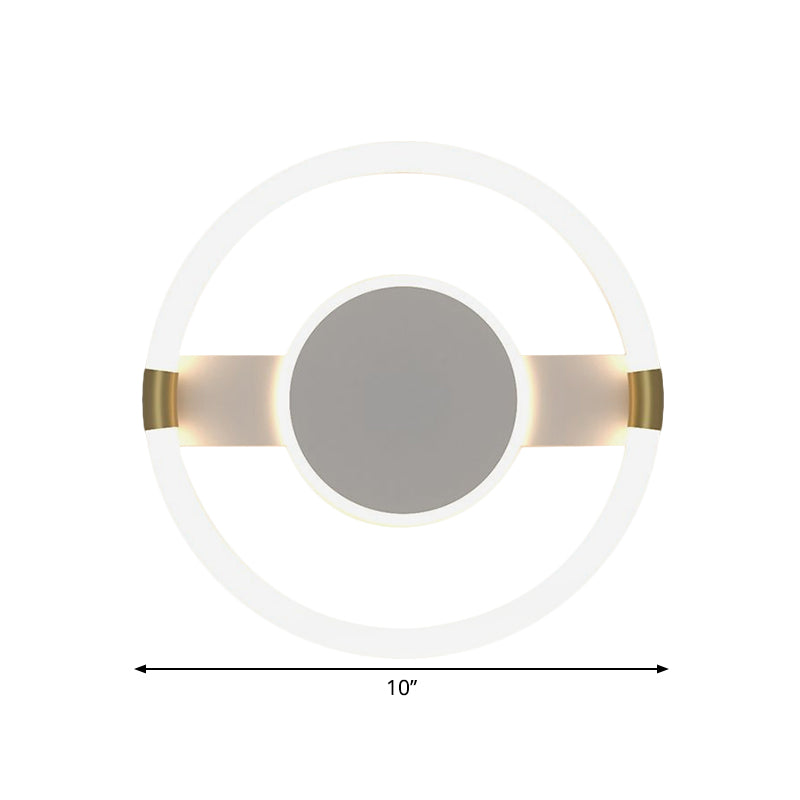 Metal Round Ceiling Light Fixture Minimalist Black/White LED Flush Mount with Rectangle Canopy Clearhalo 'Ceiling Lights' 'Close To Ceiling Lights' 'Close to ceiling' 'Flush mount' Lighting' 1709815