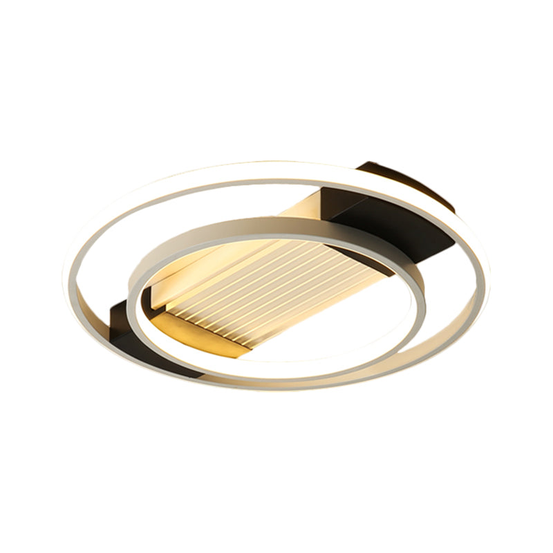 Acrylic Circular Flush Mount Lamp Nordic LED Flush Ceiling Light in Black, 16.5"/20.5" Wide Clearhalo 'Ceiling Lights' 'Close To Ceiling Lights' 'Close to ceiling' 'Flush mount' Lighting' 1709861