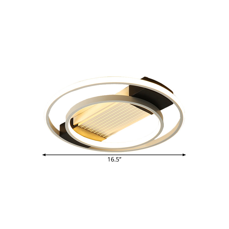 Acrylic Circular Flush Mount Lamp Nordic LED Flush Ceiling Light in Black, 16.5"/20.5" Wide Clearhalo 'Ceiling Lights' 'Close To Ceiling Lights' 'Close to ceiling' 'Flush mount' Lighting' 1709862