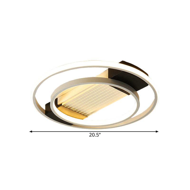Acrylic Circular Flush Mount Lamp Nordic LED Flush Ceiling Light in Black, 16.5"/20.5" Wide Clearhalo 'Ceiling Lights' 'Close To Ceiling Lights' 'Close to ceiling' 'Flush mount' Lighting' 1709863
