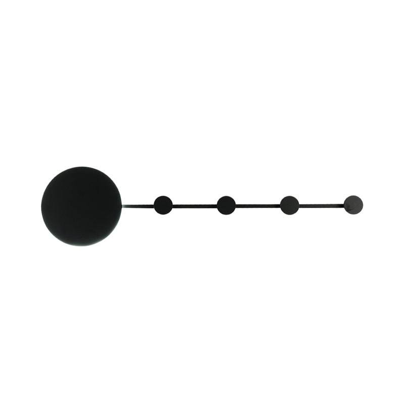 Circle Wall Mount Light Fixture Modernist Metal Black/White LED Wall Sconce with Hook Design in Warm/White Light Clearhalo 'Cast Iron' 'Glass' 'Industrial' 'Modern wall lights' 'Modern' 'Tiffany' 'Traditional wall lights' 'Wall Lamps & Sconces' 'Wall Lights' Lighting' 1710534
