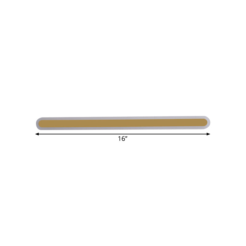 Oblong Bedroom Wall Sconce Light Acrylic 12"/16"/23.5" W LED Minimalist Wall Lighting Fixture, Warm/White Light Clearhalo 'Cast Iron' 'Glass' 'Industrial' 'Modern wall lights' 'Modern' 'Tiffany' 'Traditional wall lights' 'Wall Lamps & Sconces' 'Wall Lights' Lighting' 1710683