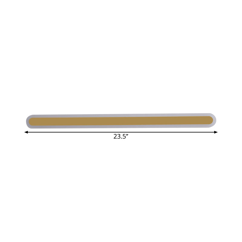 Oblong Bedroom Wall Sconce Light Acrylic 12"/16"/23.5" W LED Minimalist Wall Lighting Fixture, Warm/White Light Clearhalo 'Cast Iron' 'Glass' 'Industrial' 'Modern wall lights' 'Modern' 'Tiffany' 'Traditional wall lights' 'Wall Lamps & Sconces' 'Wall Lights' Lighting' 1710684