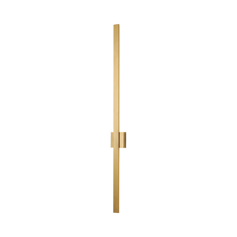 Acrylic Rectangle Wall Mount Lighting Nordic 23.5"/31.5" Wide LED Wall Light Sconce in Gold, Warm/White Light Clearhalo 'Cast Iron' 'Glass' 'Industrial' 'Modern wall lights' 'Modern' 'Tiffany' 'Traditional wall lights' 'Wall Lamps & Sconces' 'Wall Lights' Lighting' 1710687