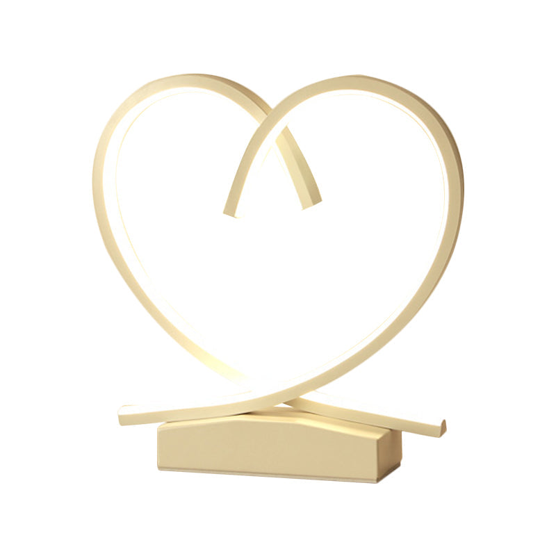 Loving Heart Wooden Night Table Light Simplicity Black/White/Wood LED Desk Lighting for Sleeping Room Clearhalo 'Lamps' 'Table Lamps' Lighting' 1711072